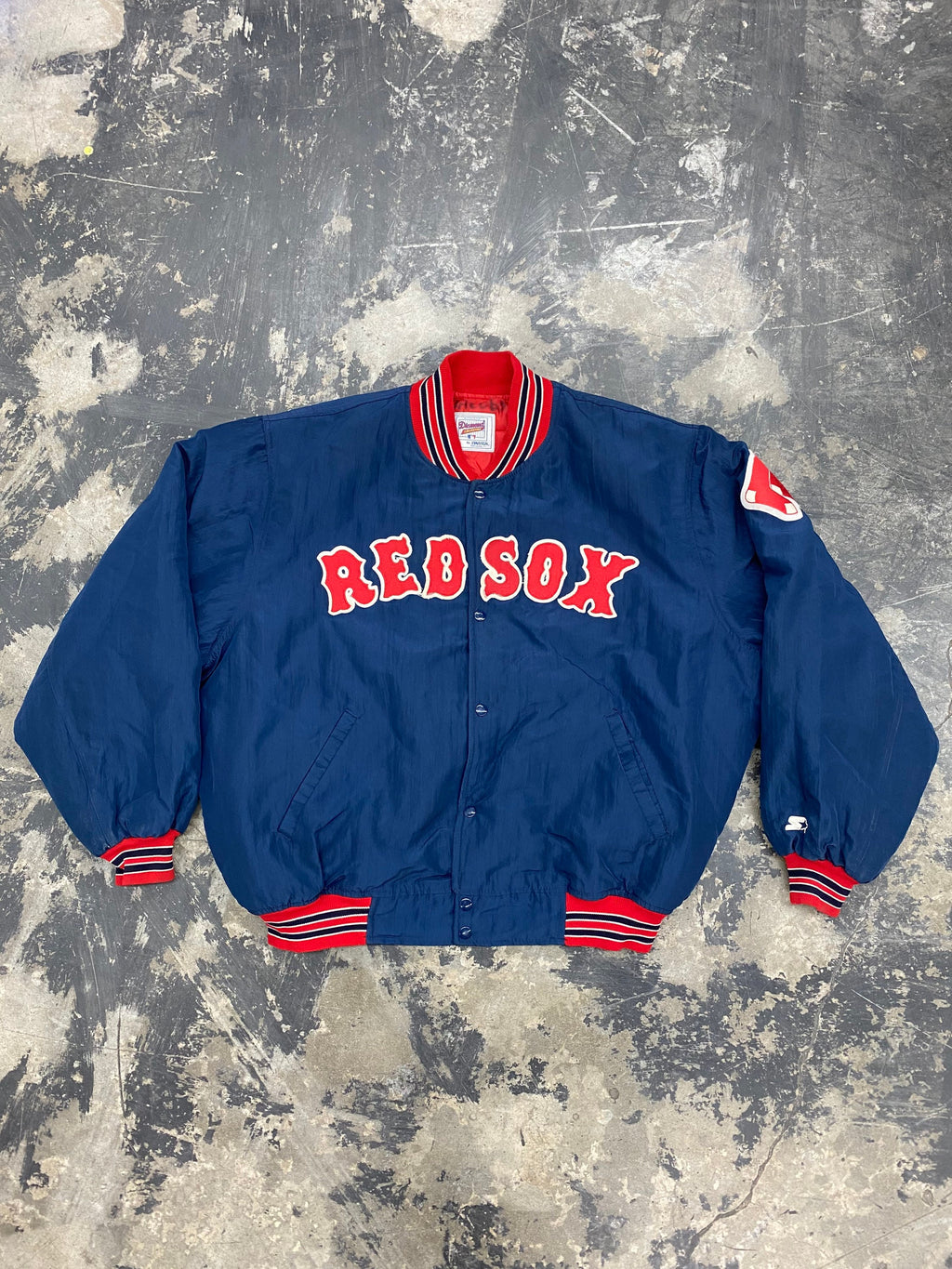 Boston Red Sox MLB Vintage 90's Mens Nylon Lined Jacket By