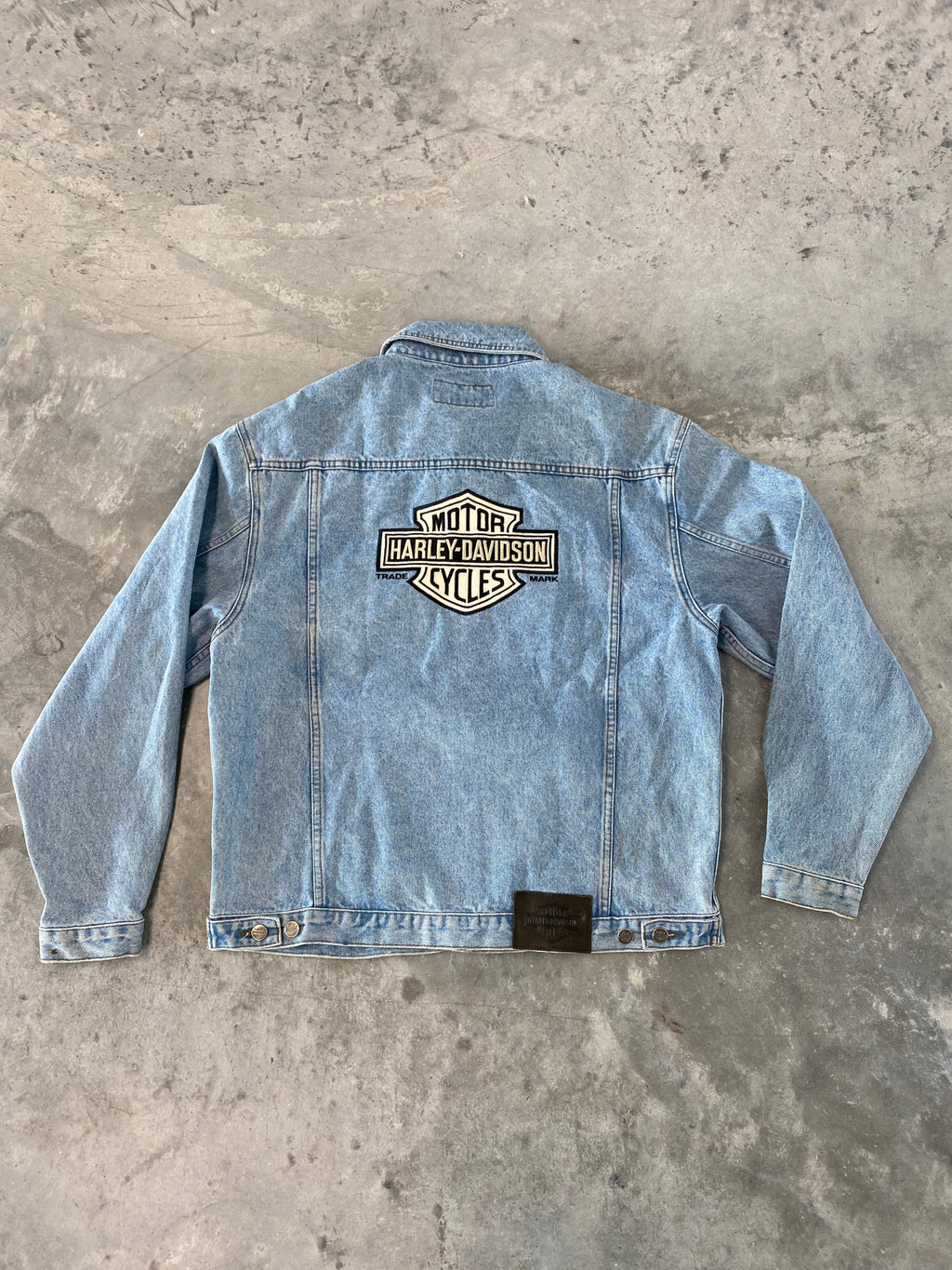 vintage harley davidson jean jacket