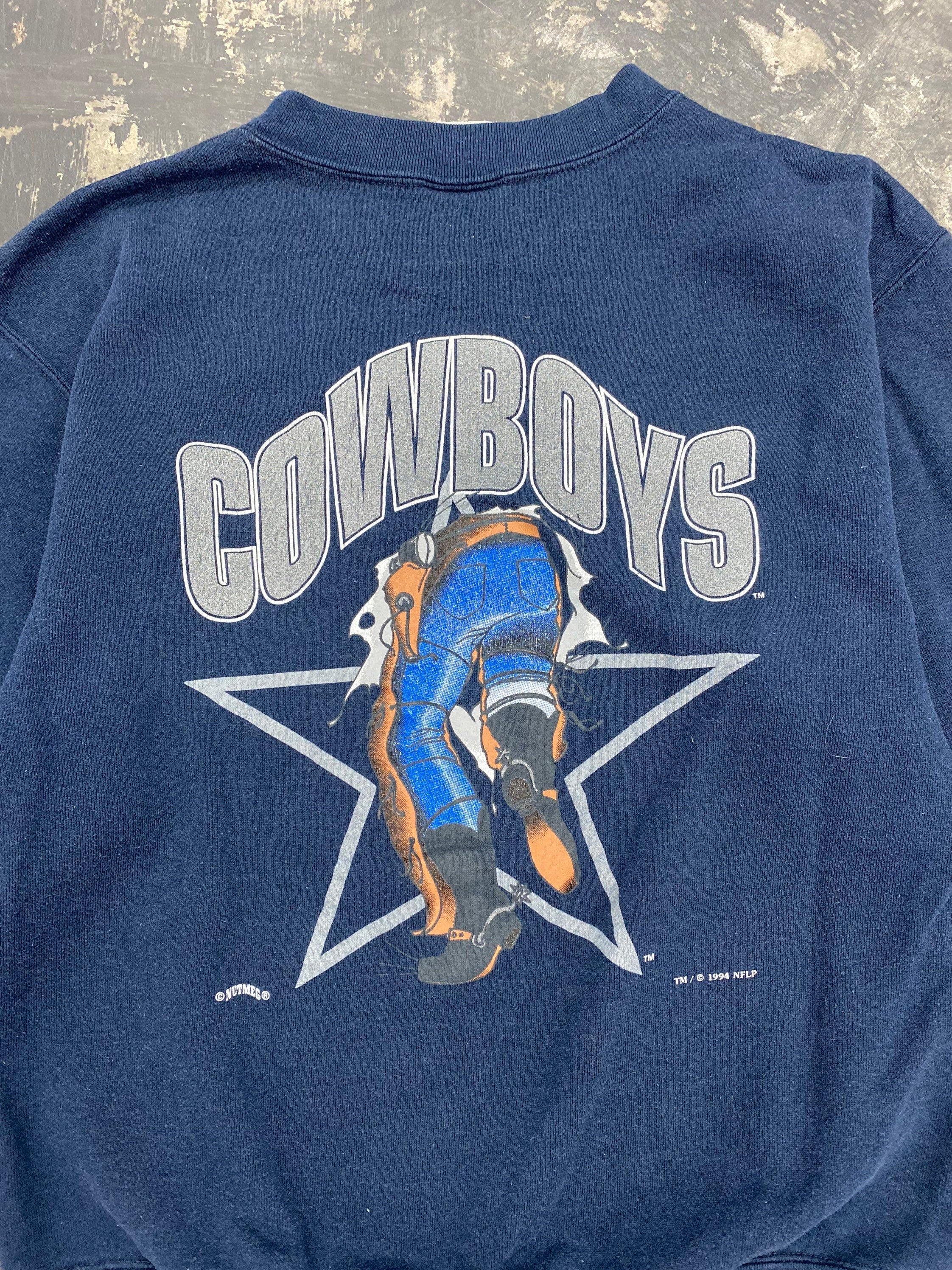 Dallas cowboys crewneck sweatshirt vintage hot sale