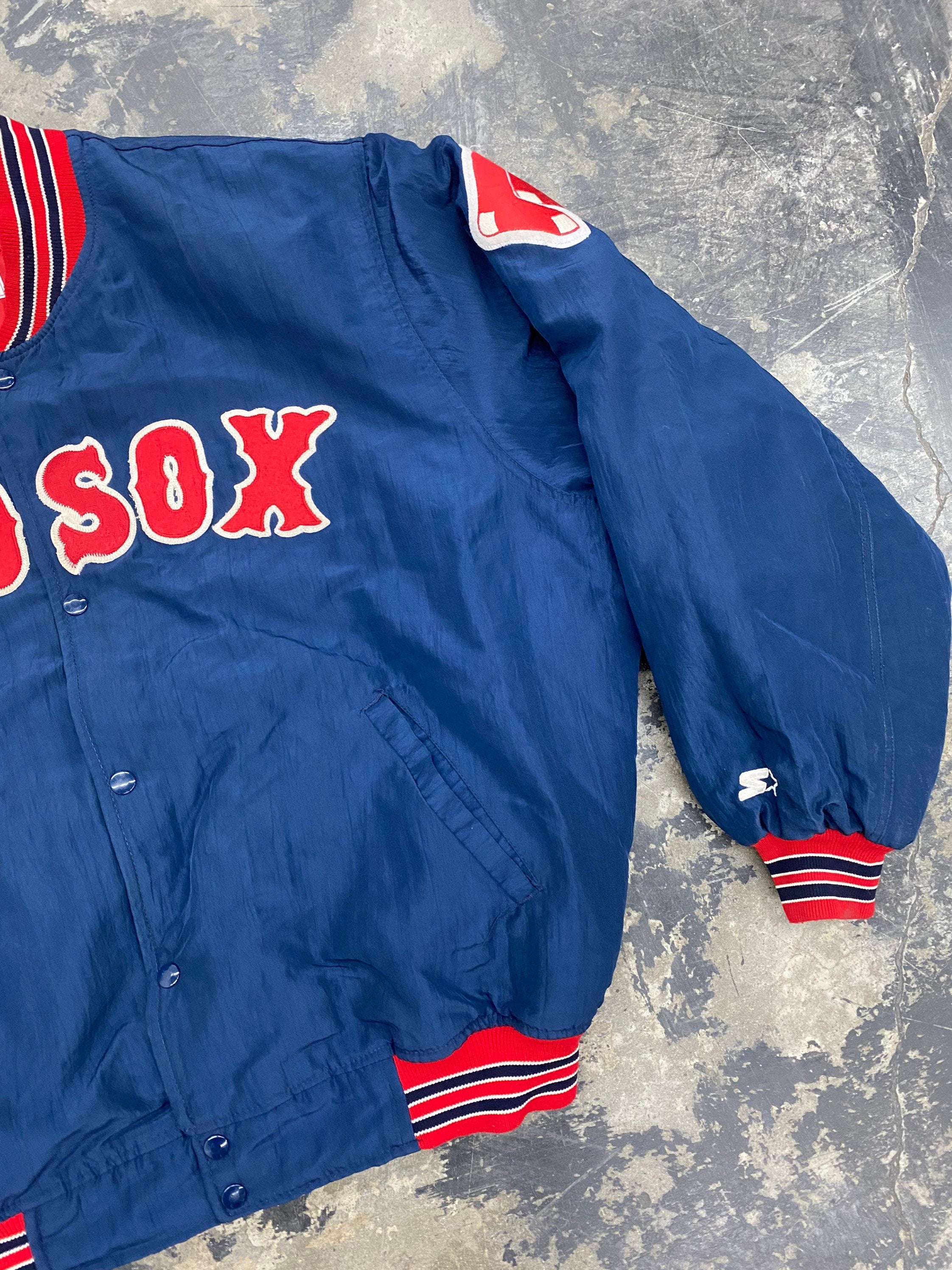 Vintage 90s Boston Red Sox Starter Nylon Baseball Jacket Size 2XL