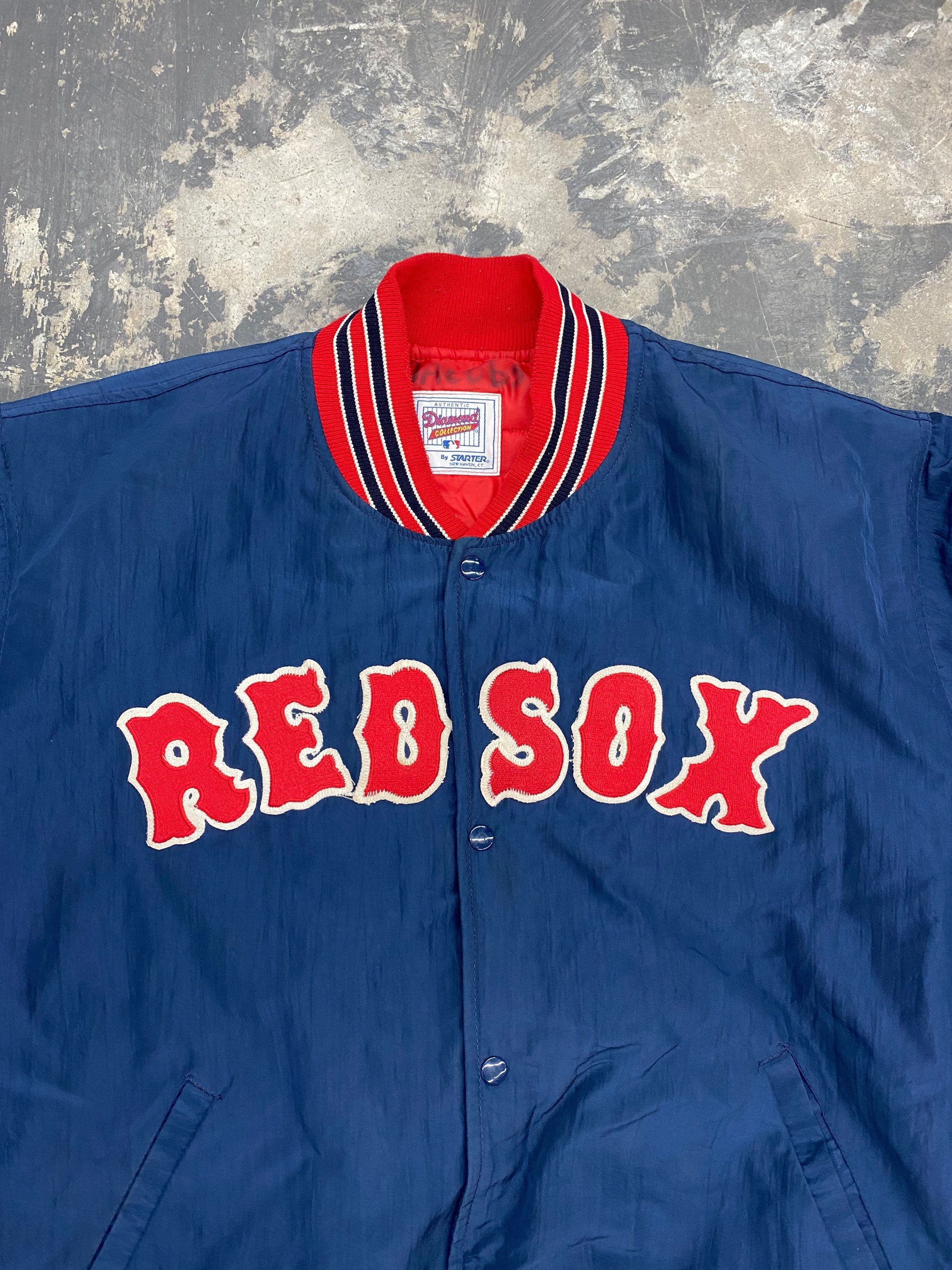 Vintage 90s Boston Red Sox Starter Nylon Baseball Jacket Size 2XL