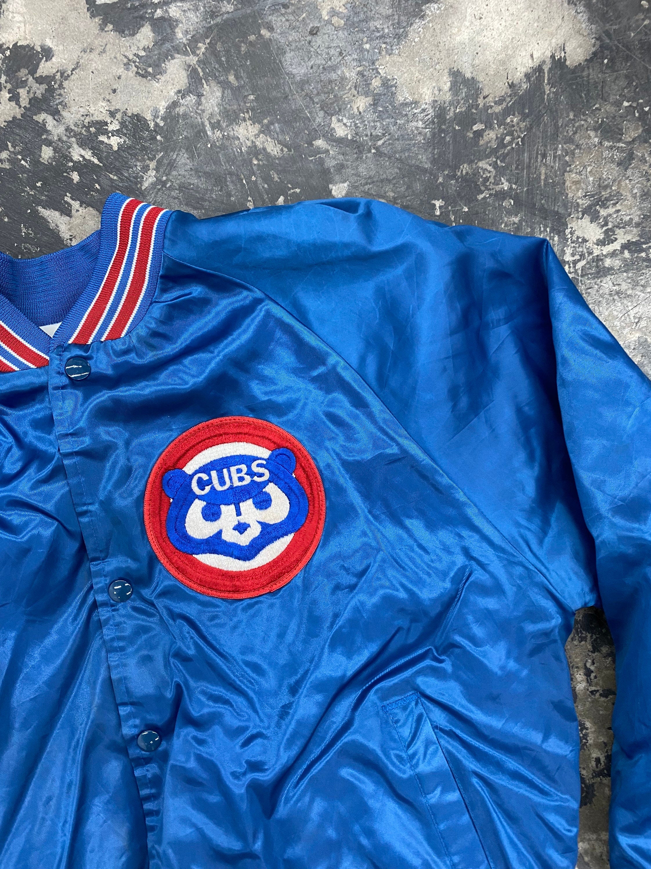 Vintage 90s Chicago Cubs Chalk Line Nylon Baseball Jacket Size