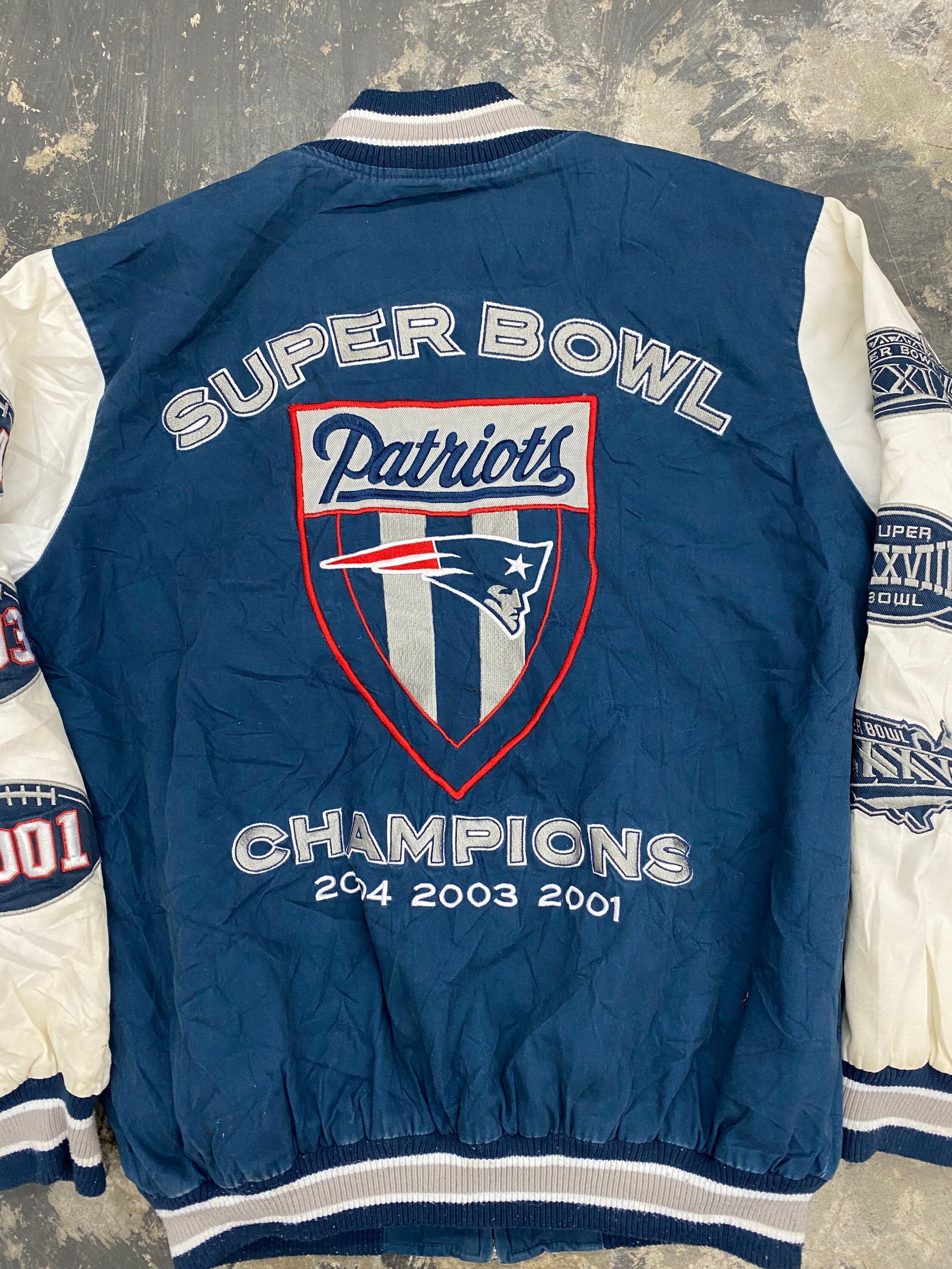 Vintage New England Patriots Super Bowl Jacket Size Large