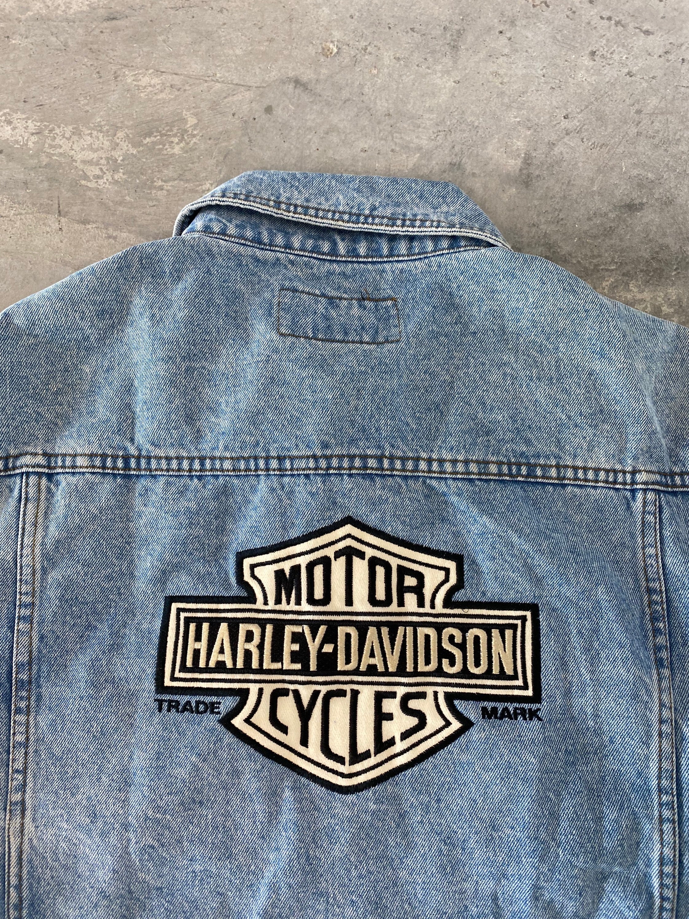 Vintage harley clearance davidson denim jacket