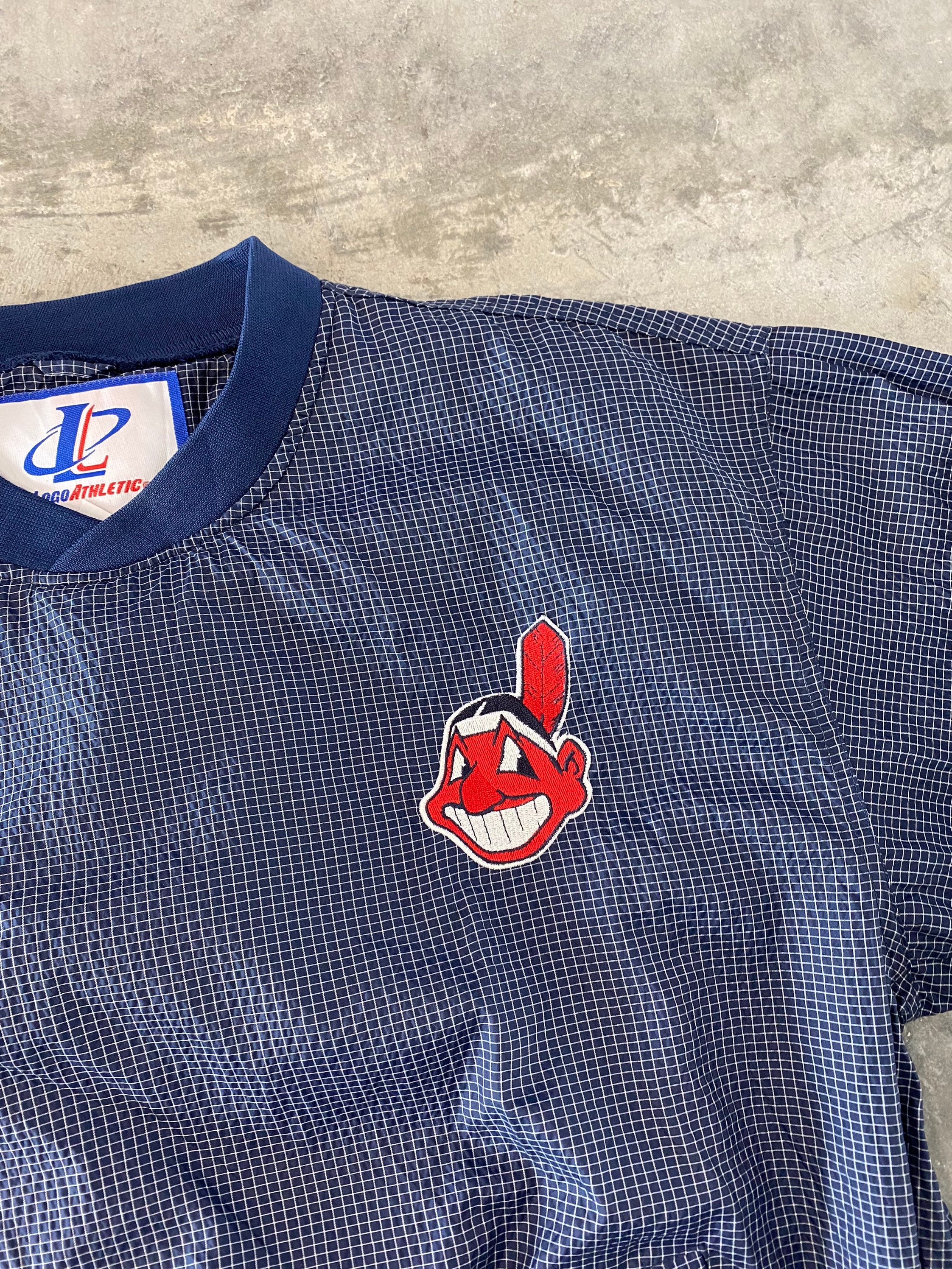 Vintage 90s Cleveland Indians Windbreaker Size Large Deadstock