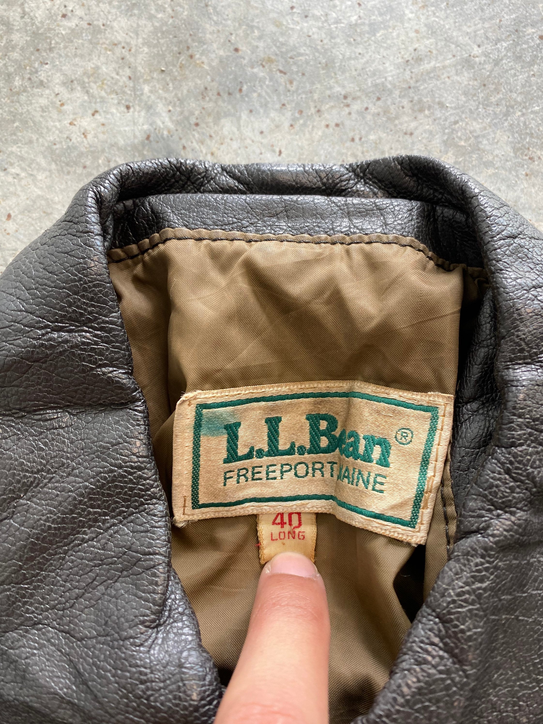 Vintage LL Bean Bomber Flight Jacket Size Medium