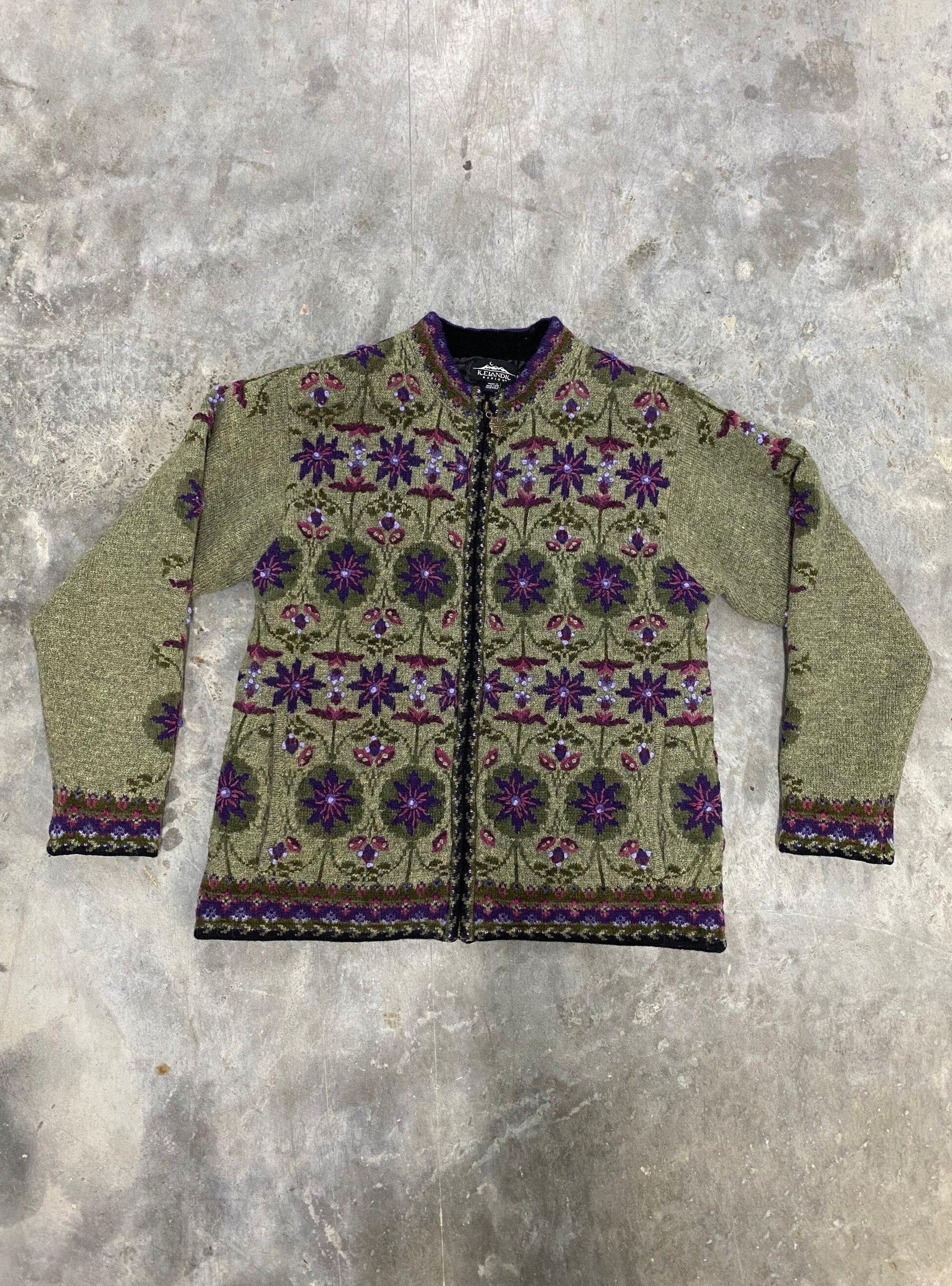 Vintage Icelandic Designs Cardigan Sweater Size Medium – Thrift Sh