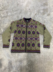 Vintage Icelandic Designs Cardigan Sweater Size Medium