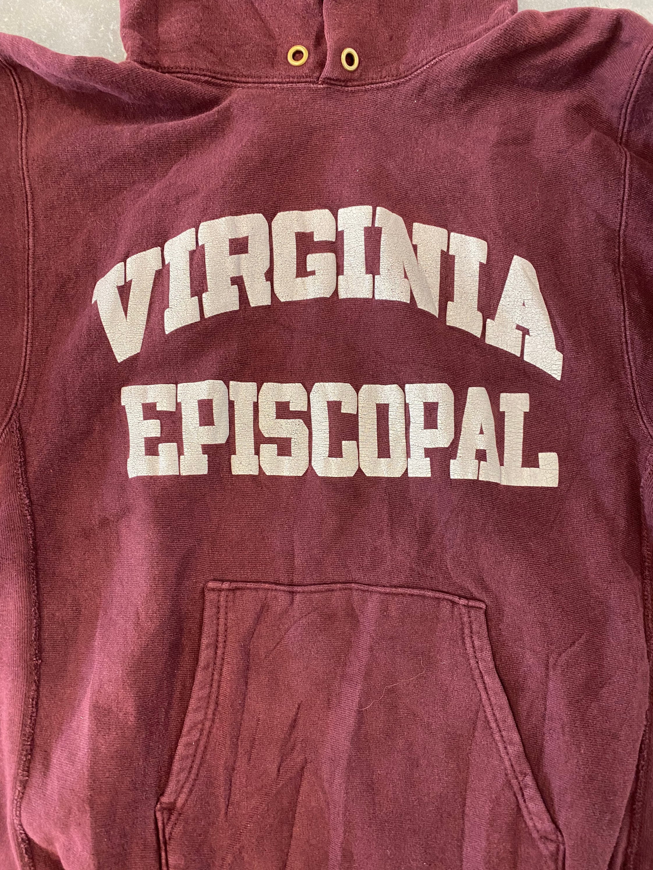 Vintage 90s Champion Reverse Weave Virginia Episcopal Hoodie Size