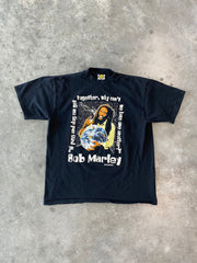 Vintage 90s Bob Marley Together Why Can’t We Love One Another T-Shirt Size XL
