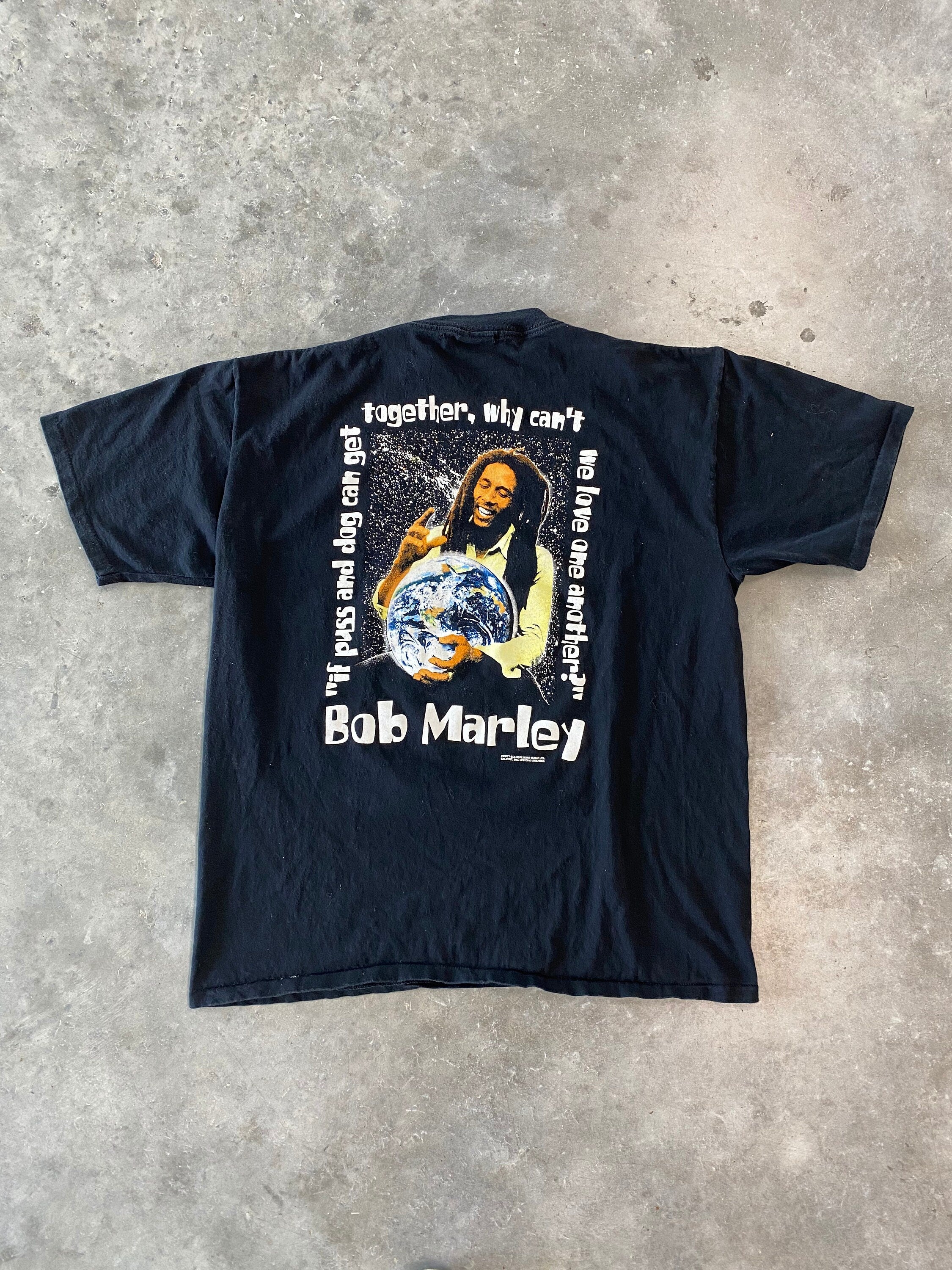 Vintage 90s Bob Marley Together Why Can't We Love One Another T